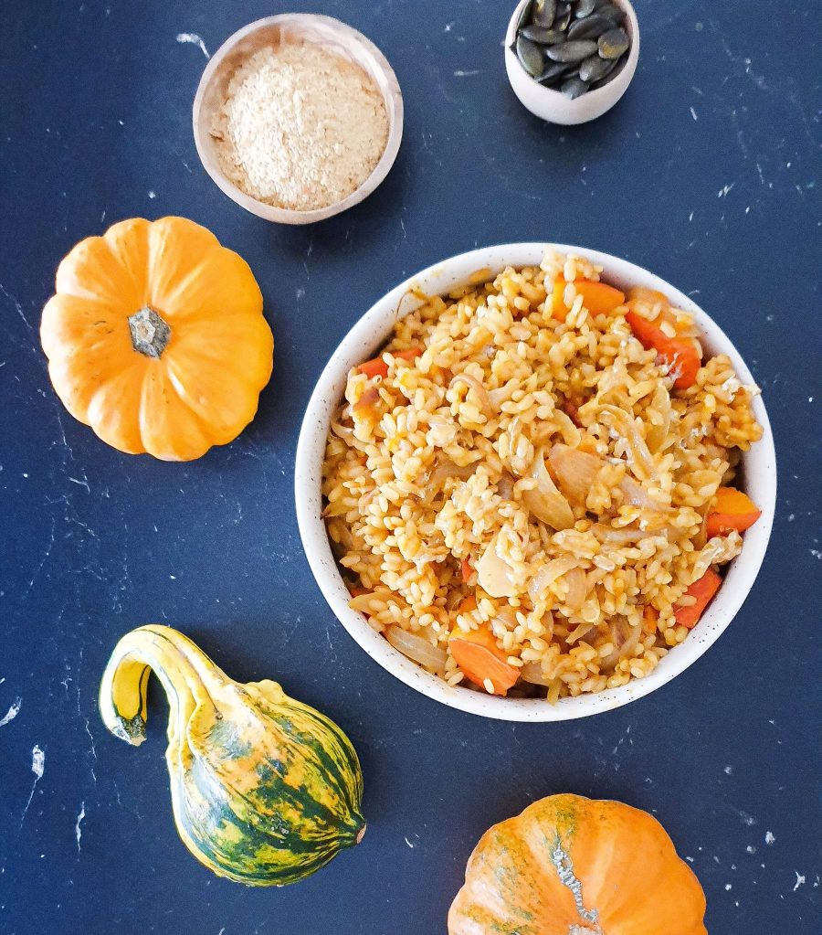 photo d'illustration de la recette de risotto de potimarron