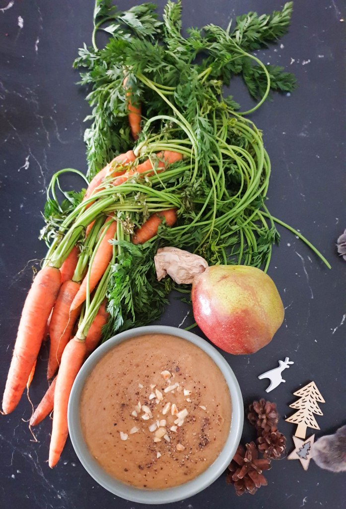 Photos d'illlstration de la recette de Soupe carotte poire gingembre