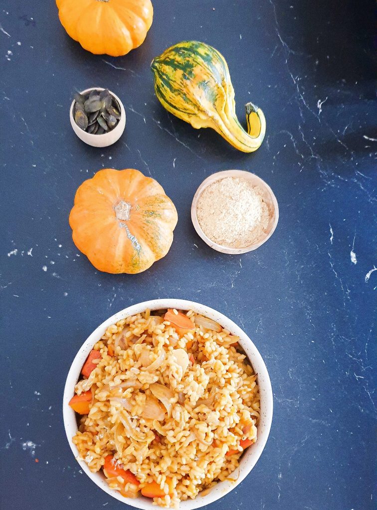photo d'illustration de la recette de risotto de potimarron