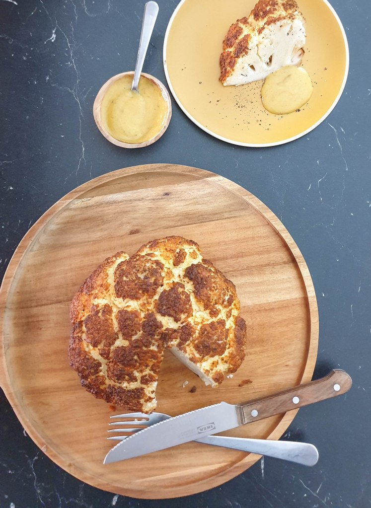 photo d'illustration de la recette de Chou fleur rôti à la moutarde