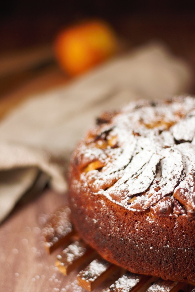 Photo et lien de ma recette de moelleux aux pommes vegan