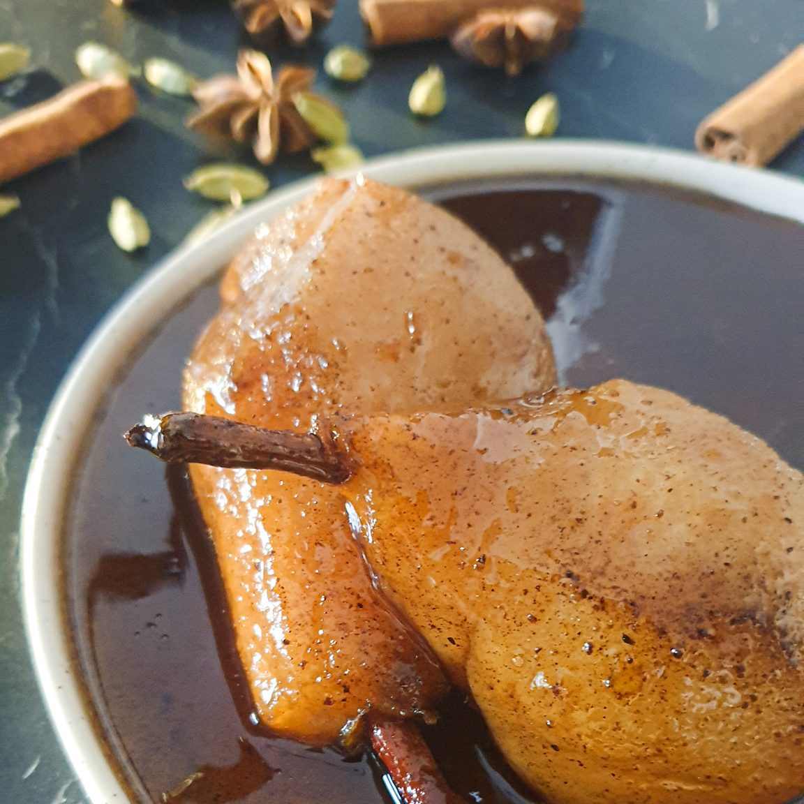 Photos d'illustration de la recette de poires pochées