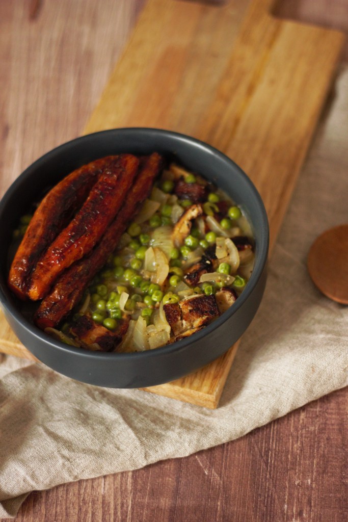 Photo d'illustration de la recette de Petit pois carotte vegan