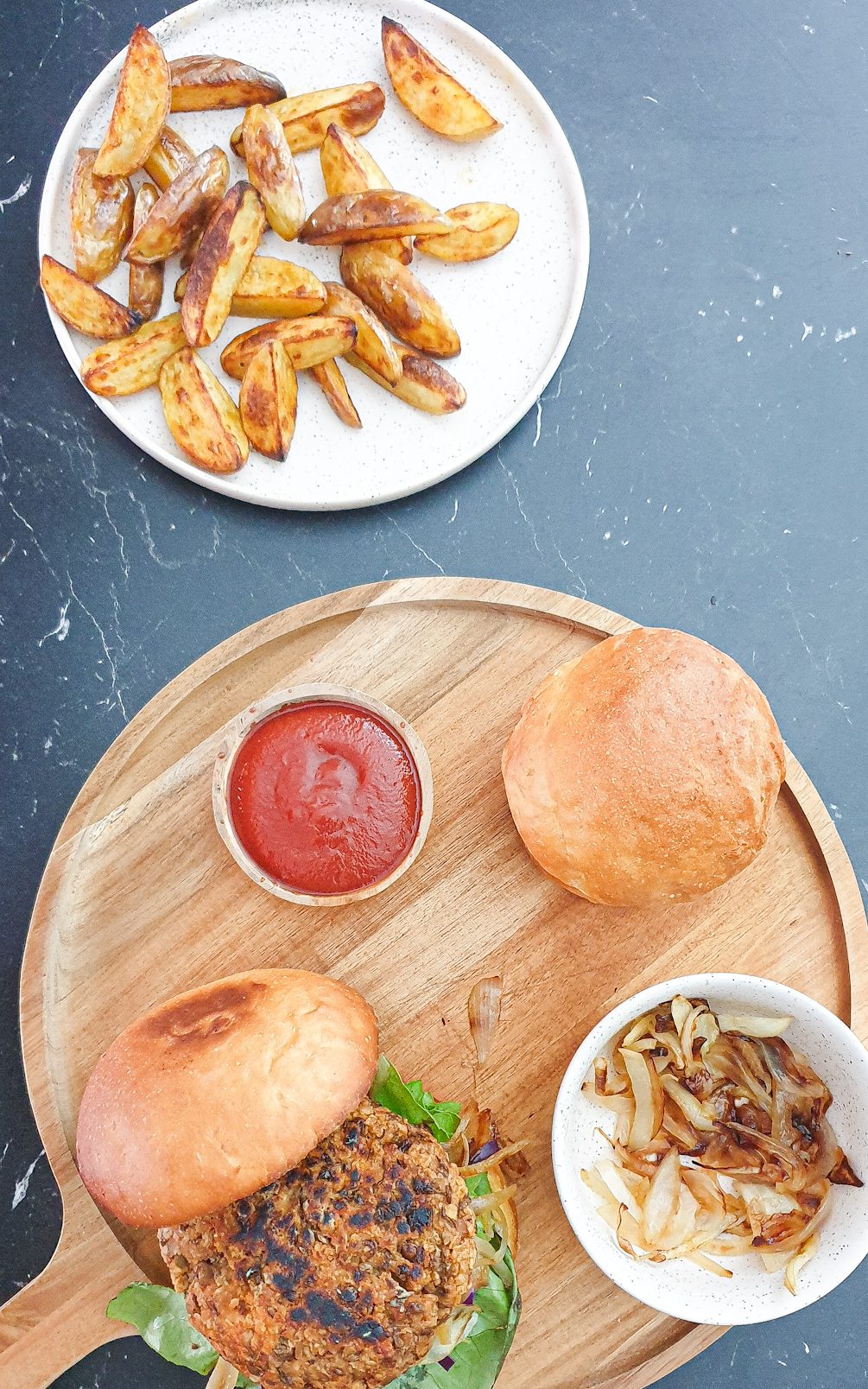 photo d'illustration de la recette de Burger vegan aux lentilles