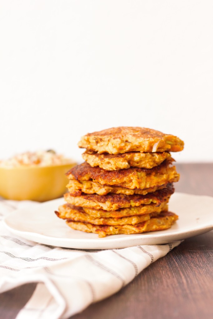 photo d'illustration de la recette de pancakes aux legumes vegan sans gluten