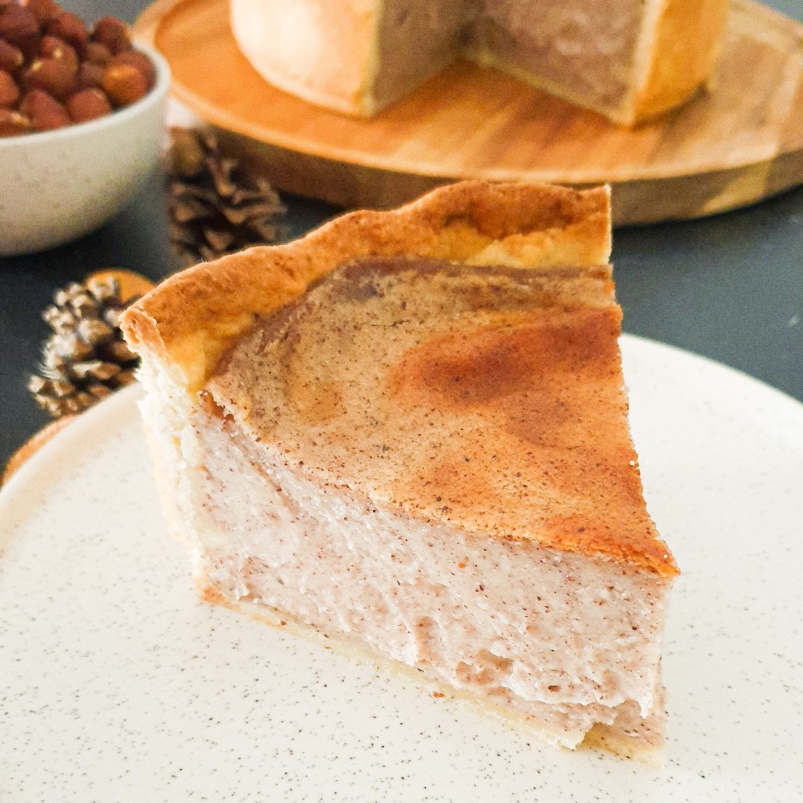 Photo d'illustration de la recette de flan à  la noisette